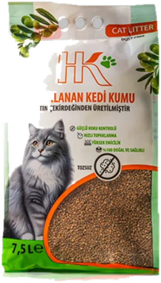 Zeytin Çekirdeği Kedi Kumu 7,5 L