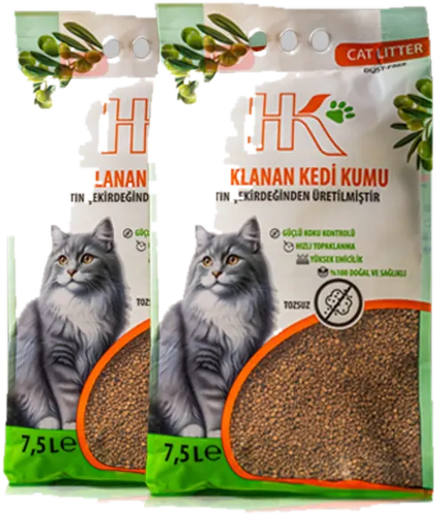 Zeytin Çekirdeği Kedi Kumu 7,5 L × 2
