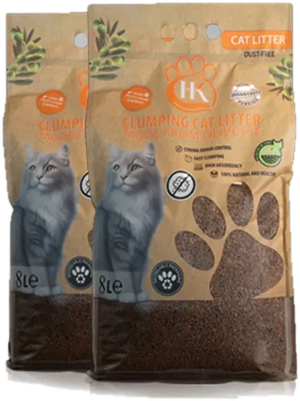 Zeytin Çekirdeği Kedi Kumu 8 L × 2
