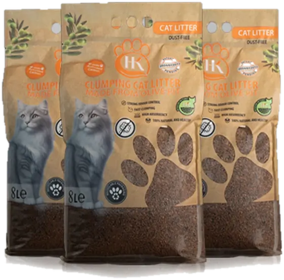 Zeytin Çekirdeği Kedi Kumu 8 L × 3
