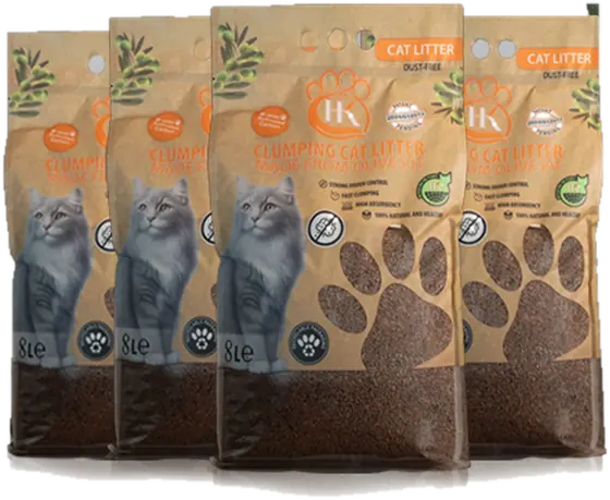 Zeytin Çekirdeği Kedi Kumu 8 L × 4